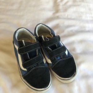 Blue and Black Vans size 1